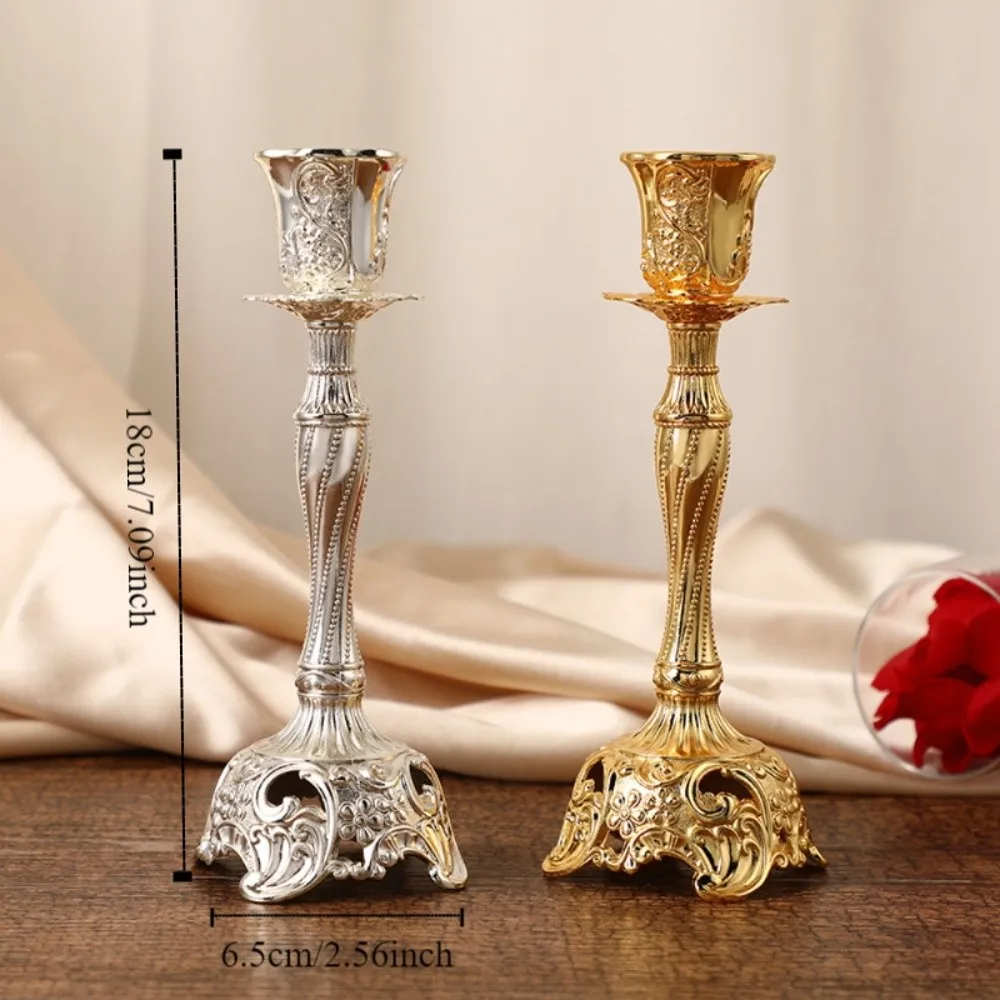 Decorative Retro Taper Candle Holder Single-Headed European Style Retro Candlestick Romantic Wedding Candlestick Wedding