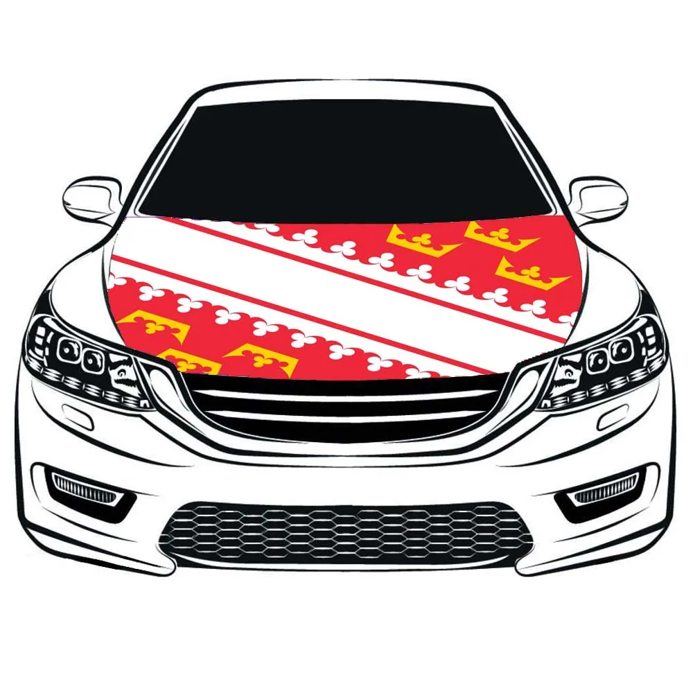 

Alsace flag flags car Hood cover 3.3x5ft/5x7ft 100% polyester car bonnet banner