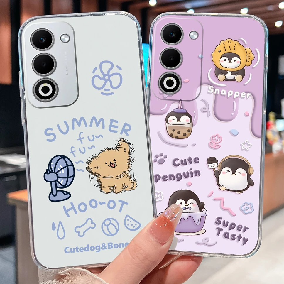 Lovely Animal Cartoon Soft TPU Transparent Silicone Bumper Phone Case