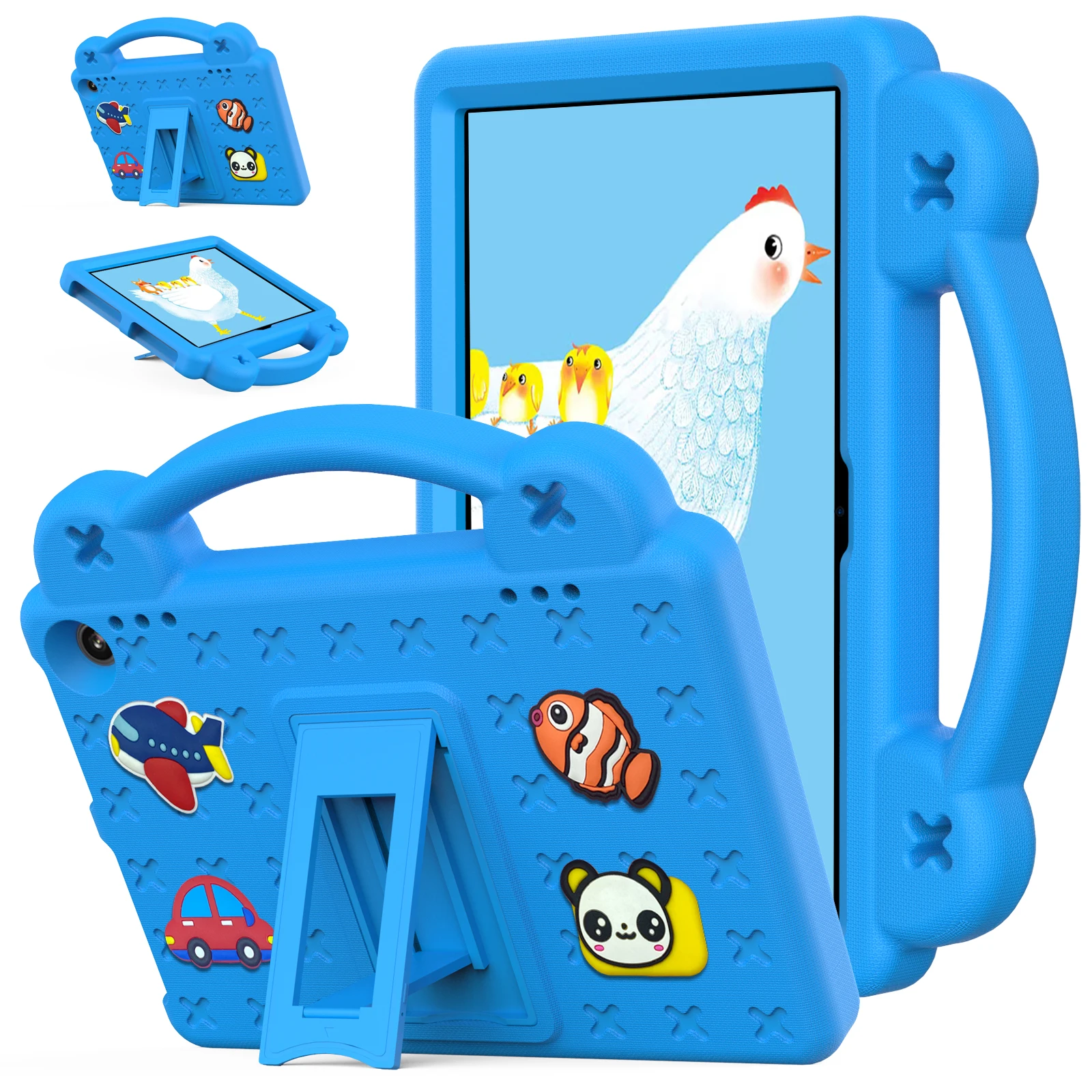Cartoon EVA Tablet Case with Handle and Shoulder Strap