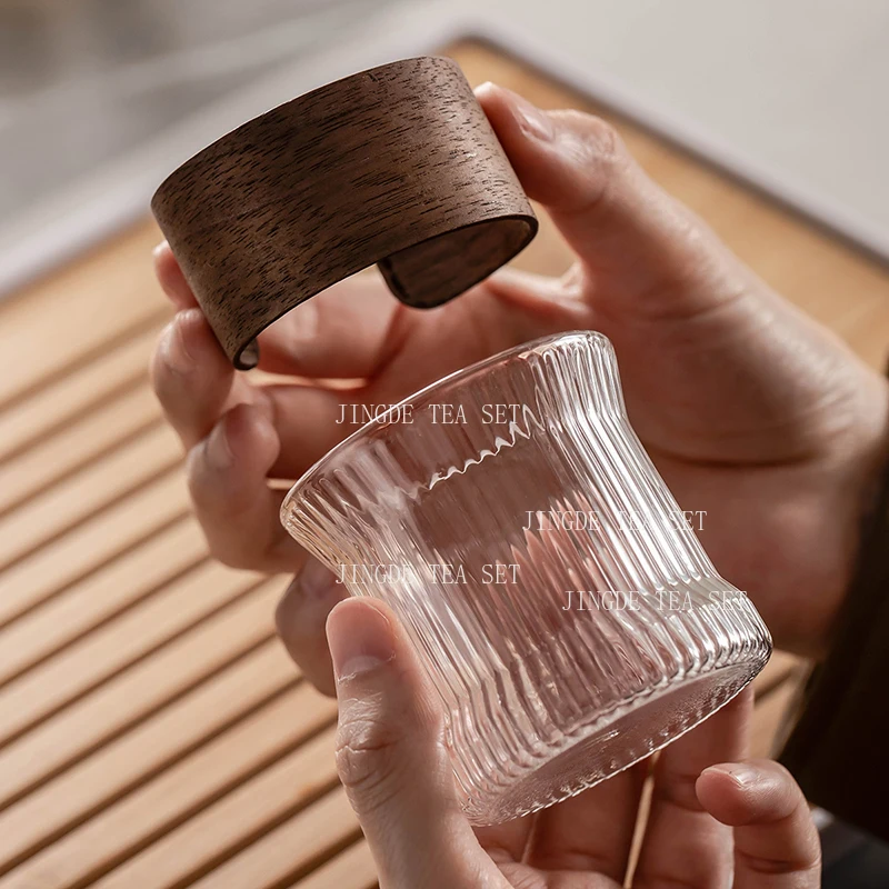 1pcs 100ml Japanese Style Glass Tea Cup Insulated and Heat-resistant Tea Cup Home Master's Cup Kung Fu Tea Set Accessories