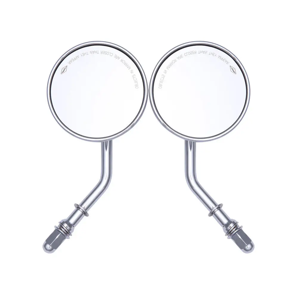 원형 오토바이 백미러 블랙 레트로 카페 레이서 사이드 미러, 트라이엄프 본네빌 할리 데이비슨 883 투어링용, 10mm