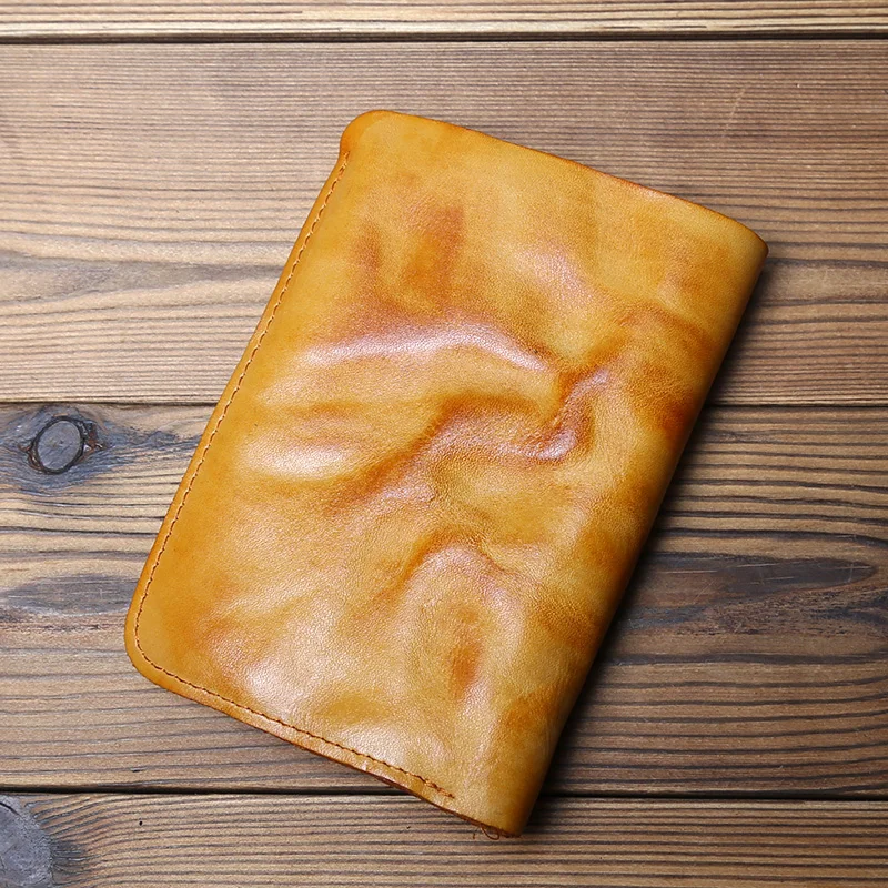 NZPJ Vintage Leather Men's Purse Top Layer Cowhide Bank Card Bag Women's Zipper Zero Purse Credit Card Bag Buckle Coin Bag