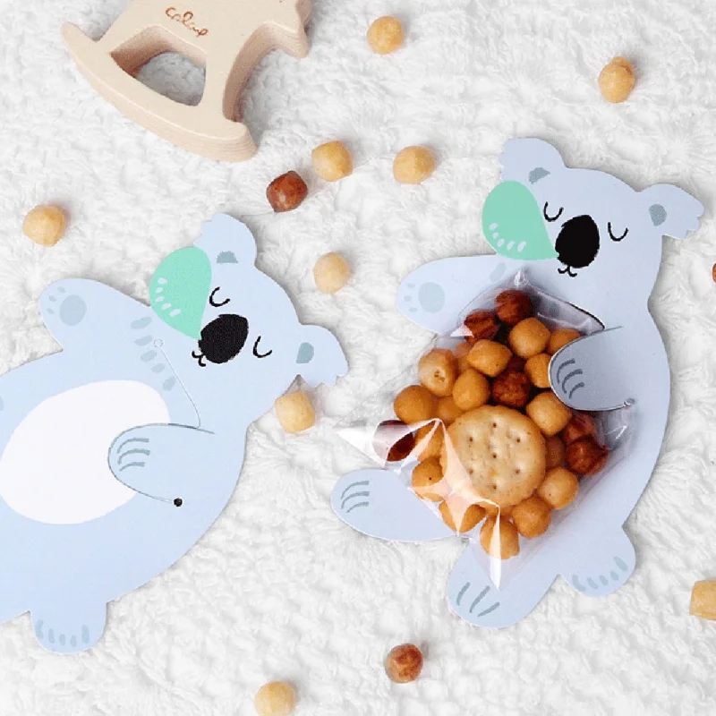Tanio Cartoon Snack Packing Bag with Decorative Animal Card Korean Style Cute sklep