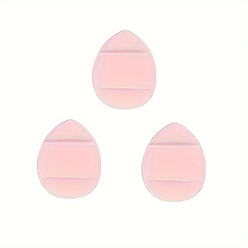 3Pcs Pear Shape Sponges - Hydrophilic Finger-Style Puffs for BB Cream/Powder/Foundation | Latex-Free Travel Kit All Skin Types