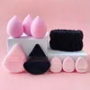 Makeup Set Face Wash Microfiber Headband Wrist Straps Triangle Powder Puff Sponge Beauty Egg Clip Shower Skincare Accessories 2