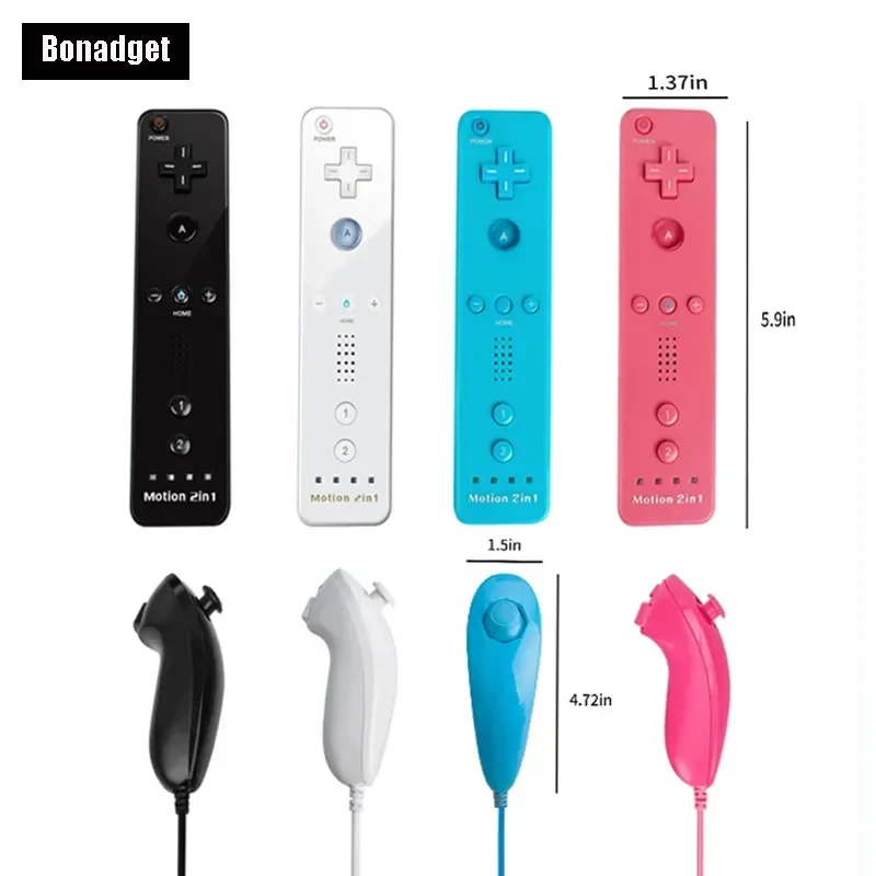 For Nintendo Wii Controller Wireless Controle Gamepad Built-in Motion Plus Remote left Right Control Handle Gaming Accessories