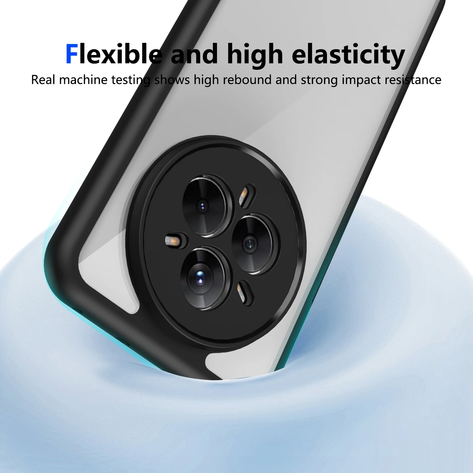 Durable Clear Shockproof Phone Case with Hard Acrylic Back Protection