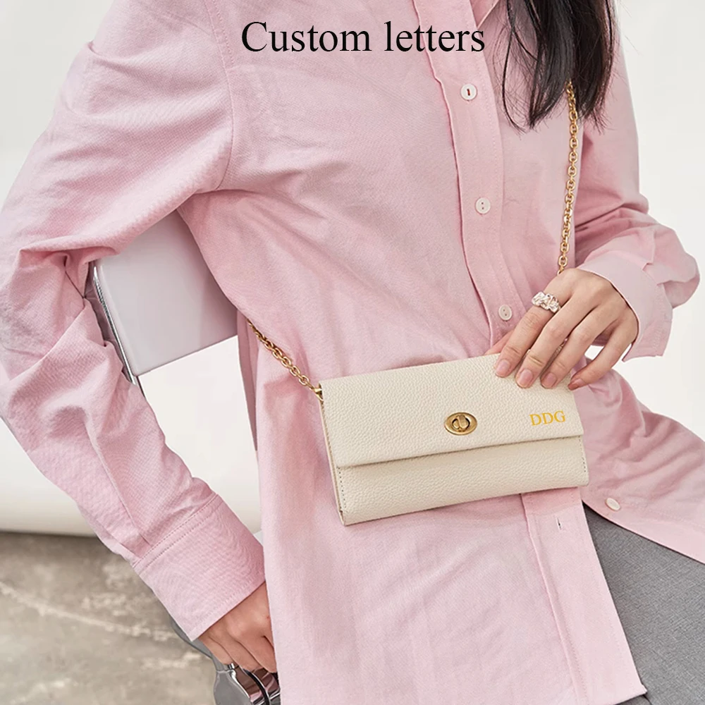 Luxe dames portemonnee van echt leer met naam en initialen_voghion.com
