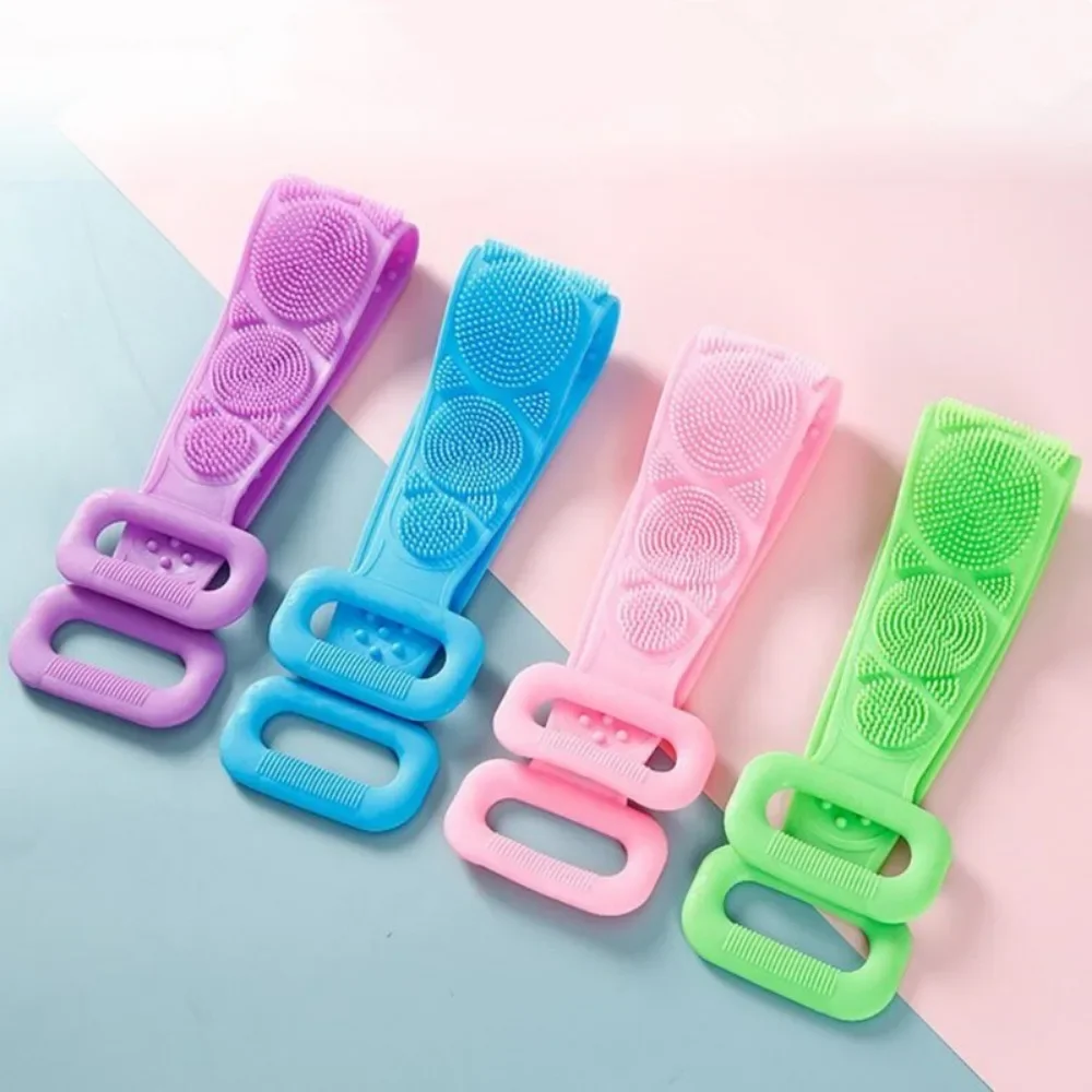 Silicone Body Scrubber Back Massage Exfoliating Sponge Bathroom Bath Brush Scrub Shower Brush Body Wash Scrub Removal Bath Spong 6