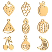 Breloques pomme/fraise/cerise/raisin, 5 pièces, pour la fabrication de bijoux, à la mode, Bracelet, boucle d'oreille, collier, accessoires faits à la main 1