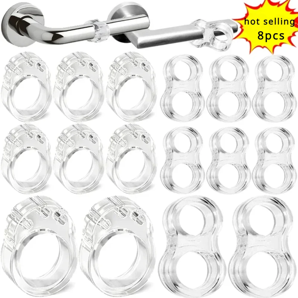 Transparent Doorstop Door Handle Wall Protection Furniture Protection Pad Crash Pad Shockproof Ring Stopper door stopper
