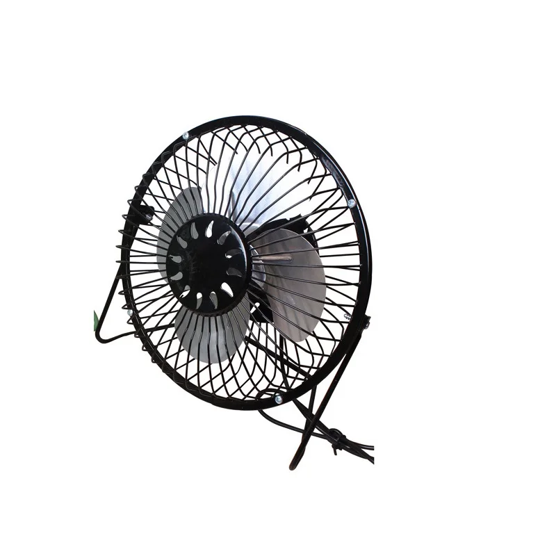 4/6inch mini USB fan ferroalloy desktop portable personal home office travel camping silent breeze fan for child baby toddler 6