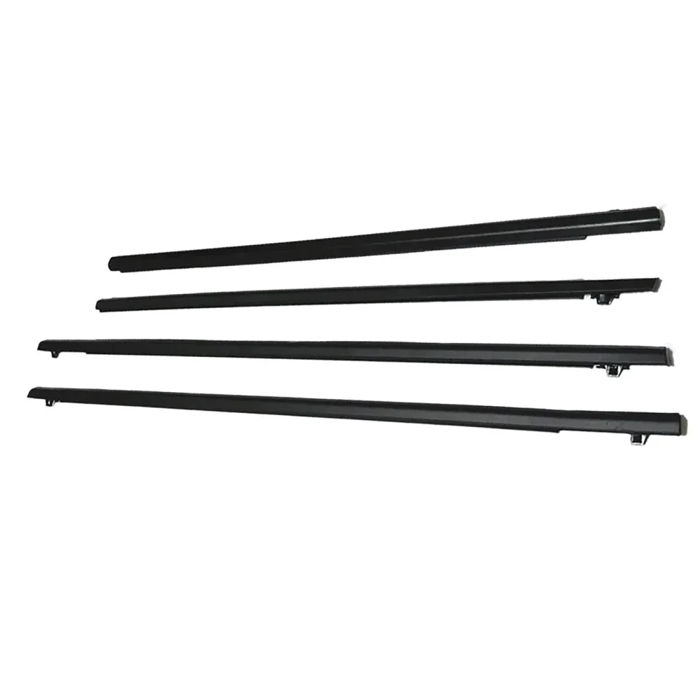 4Pcs Window Outer Weatherstrip For Honda Fit 2009-2014 Side Door Windows Glass Rubber Belt Moulding Trim Sealing Protector