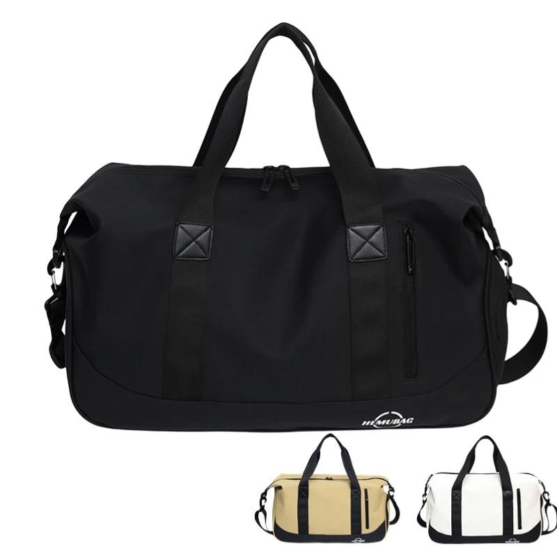 

Спортивная сумка из ткани Оксфорд для мужчин и женщин, легкий растягивающийся мешок для сухого и влажного спорта, вместительная спортивная сумка для фитнеса с отделением для обуви