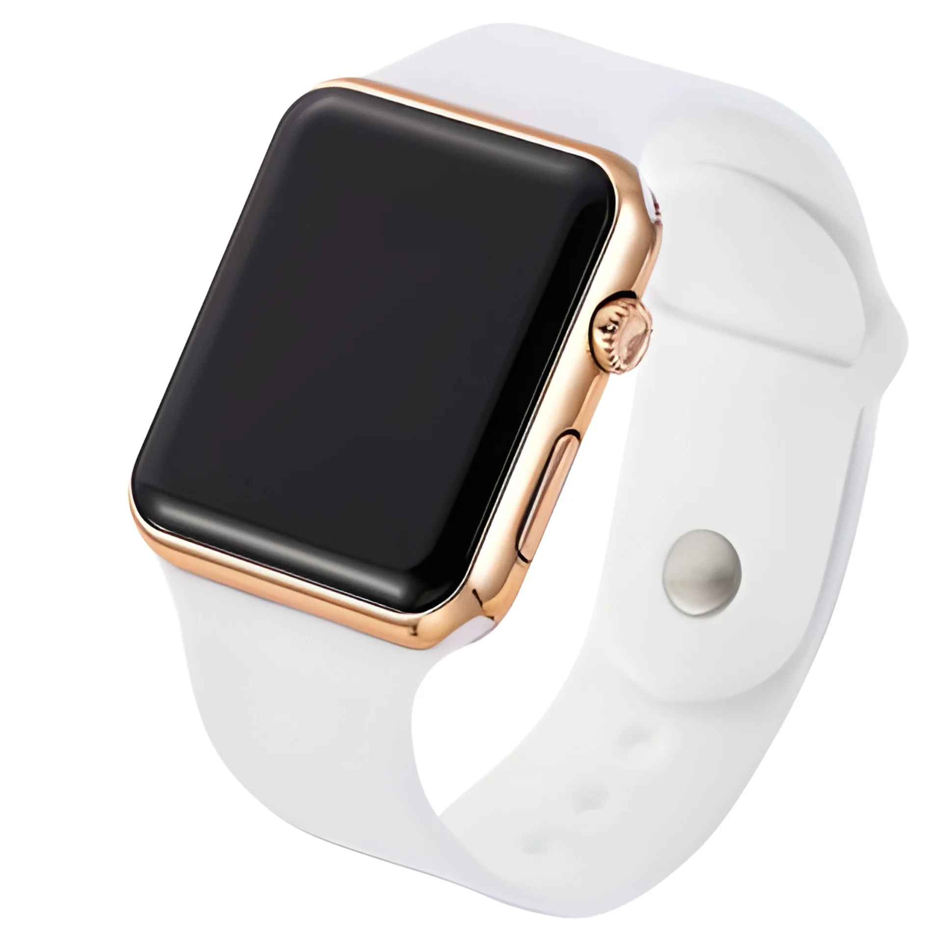 New fashion creative led square thin electronic watch sports display electronic silicone watch 6