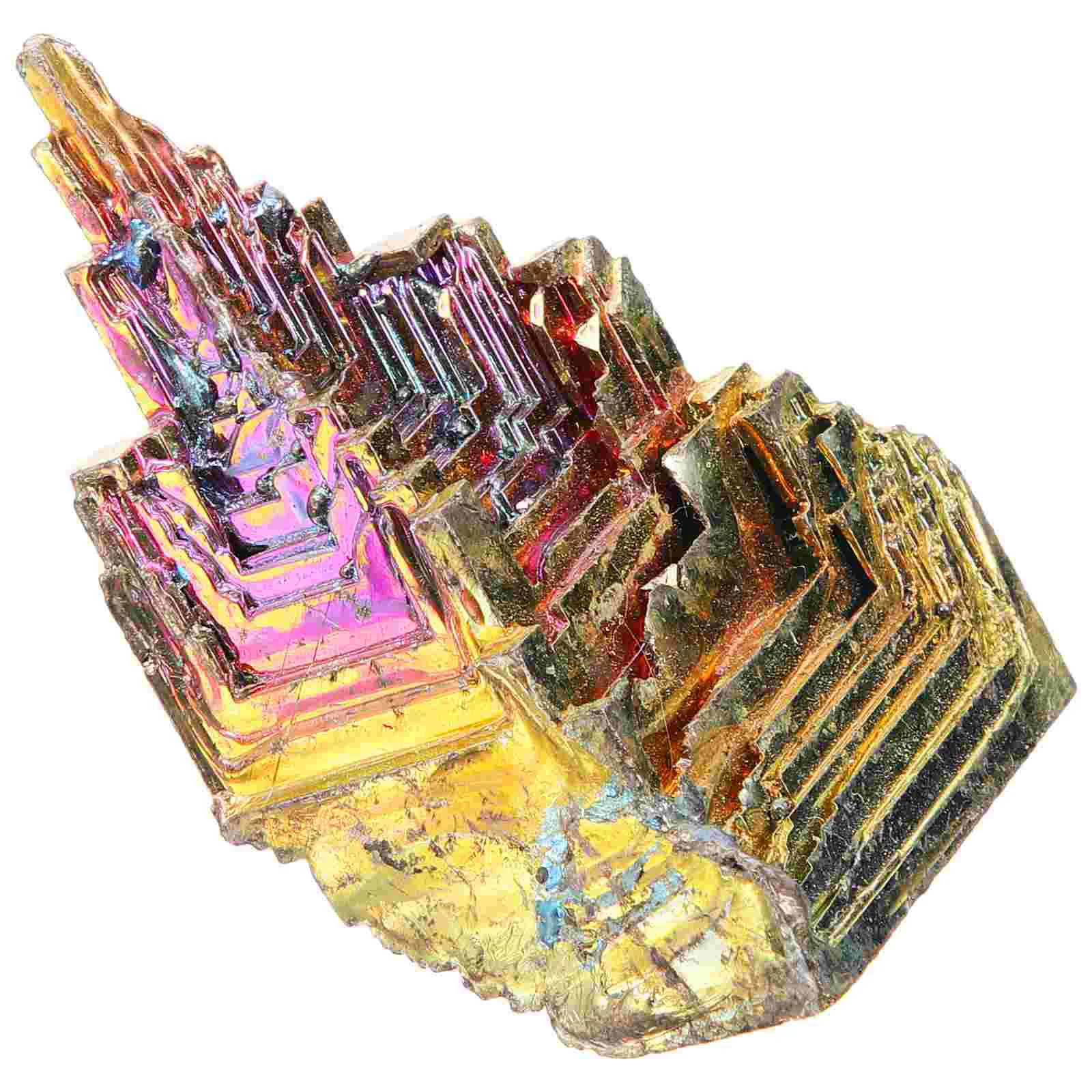 

Bismuth Crystal Rough Stone Specimen Decoration Table Desktop Adornment Mineral Delicate Stones Ornament