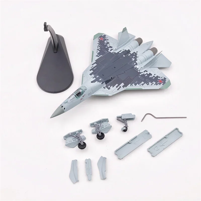 다이캐스트 금속 합금 1/100 스케일 러시아 Su 57 SU57 전투기 비행기 항공기 복제 모델 Su-57 비행기 모델 장난감 컬렉션