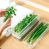 Fresh Box Refrigerator Storage Boxes Scallions Food Container with Lid Cold Crisper Sealed Kitchen Fresh Fruit Fridge Organiser 5