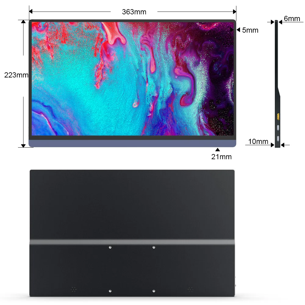 QLED 15.6 ġ ޴  1920*1080 HDR  ° ġ ũ -C USB HDMI-PS5/4 ġ Xbox ȭ PC Ʈϰ ȣȯ