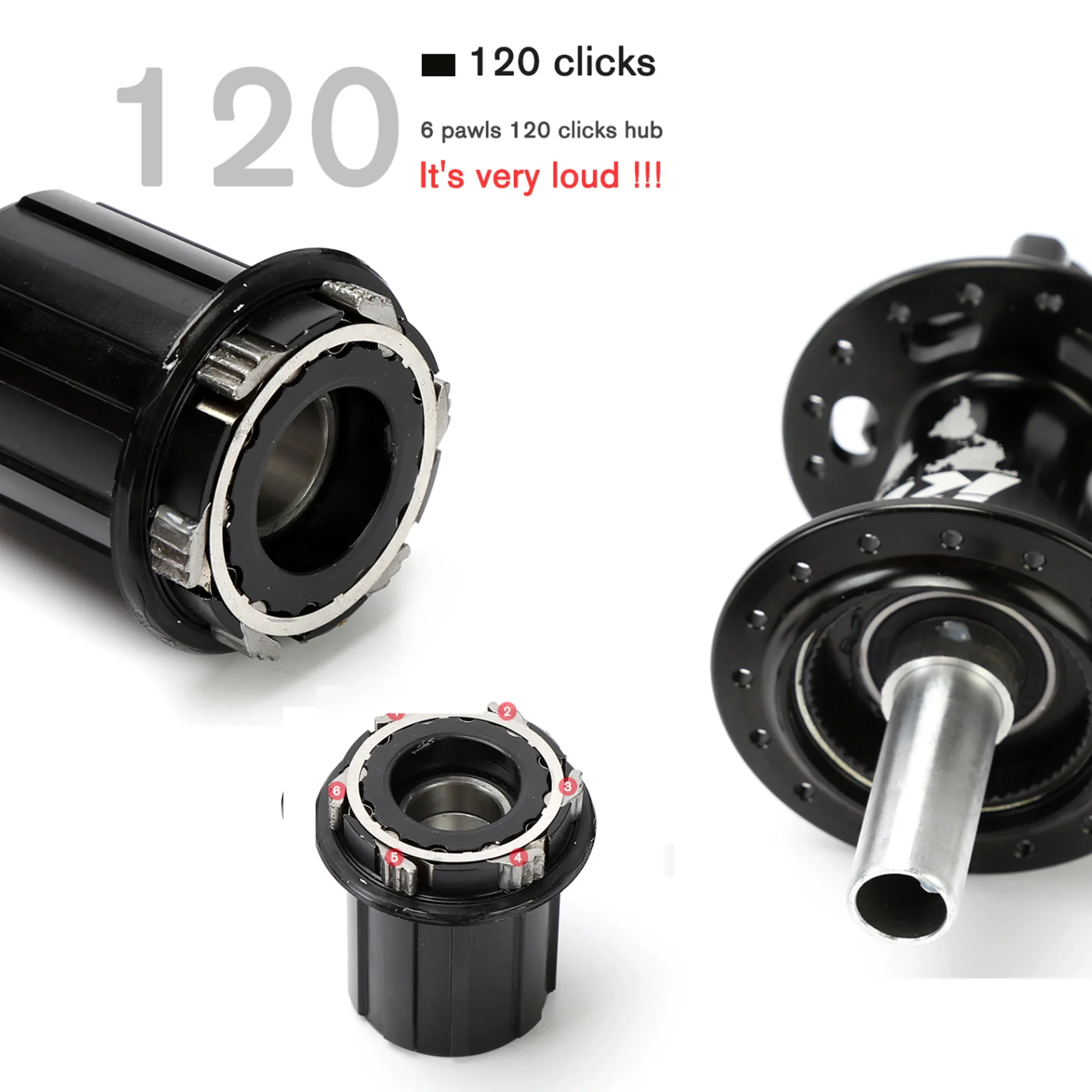 Mountain Bicycle Hubs TANKE 120 Click Hub 6 Bearing MTB Mountain Bike Hub Front Rear Thru HG 28 32 36 Holes Disc Brake Bicycle Hubs 8 9 10 11 12 Speed