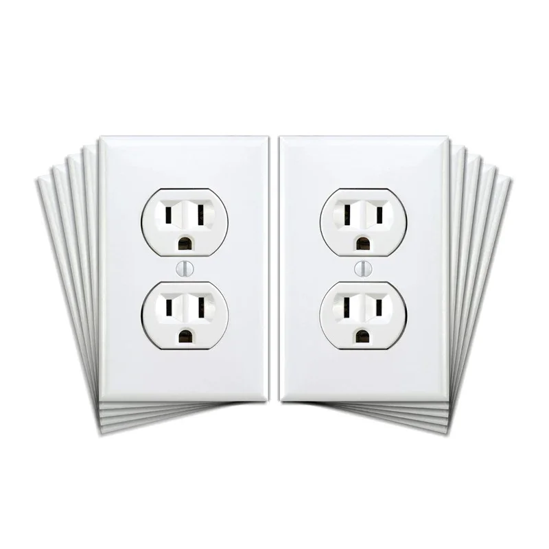 10 Pack Fake Electrical Outlet Stickers - Realistic Prank Stickers For Walls, Gag Gift For Friends