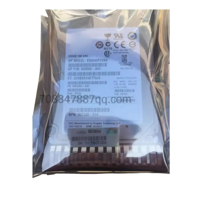 

original 100% authentique 652583-B21 653957-001 600G SAS 2.5 G8 653957