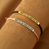 Trendy Design “Remember Who The Luck You Are” Motivational Tube Bracelet for Best Friend Gift Popular Adjustable Bradied Jewelry 1