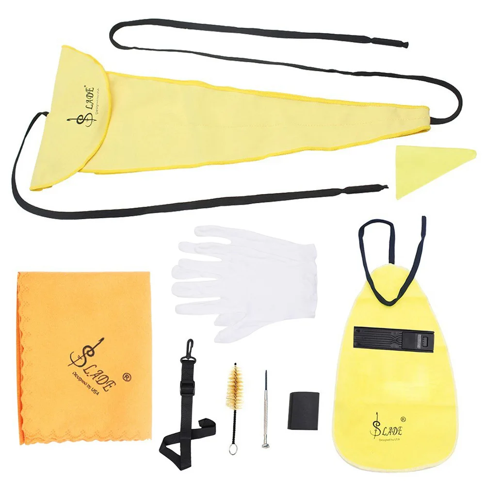 Cotton Saxophone Inner Chamber Cleaning Cloth Kits for Saxophone Clarinet Flute Trumpet Instruments Cleaning Cloth