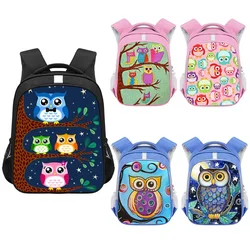 Cute Bird Owl Backpack Children School Bags for Boys Girls Cartoon Canvas School Backpacks Kids Kindergarten Bag Bookbag