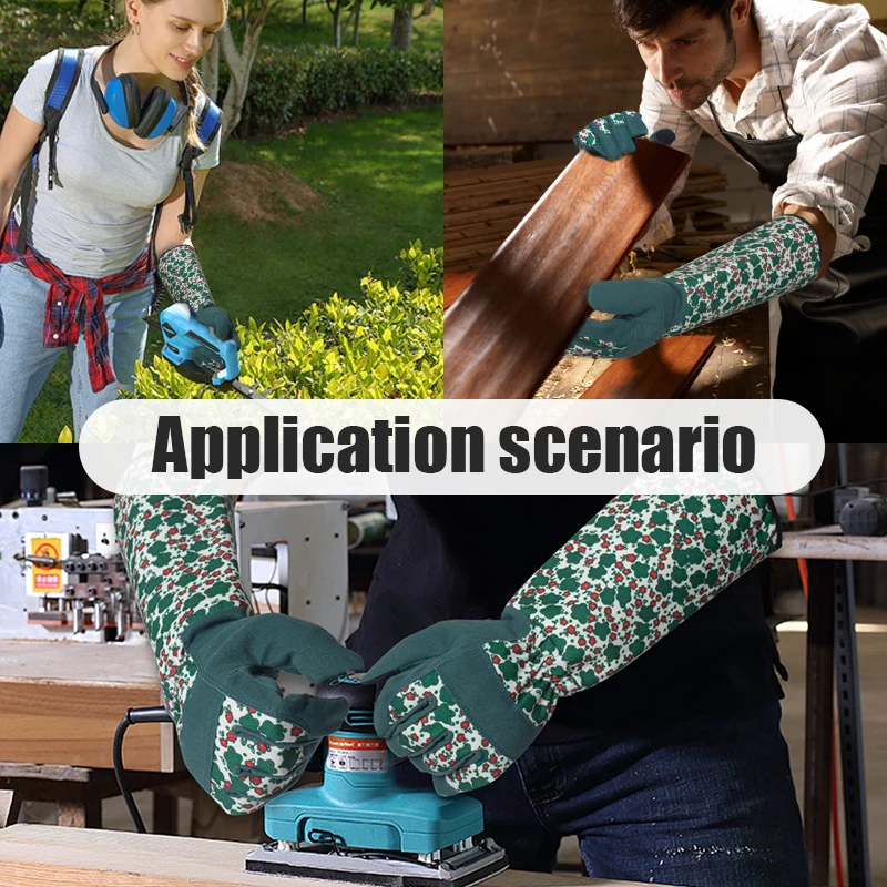 Long Sleeve Protective Flower Planting Labor Thorn Proof Gloves Garden Gloves With Touch Screen Gardening Pruning Protection 2