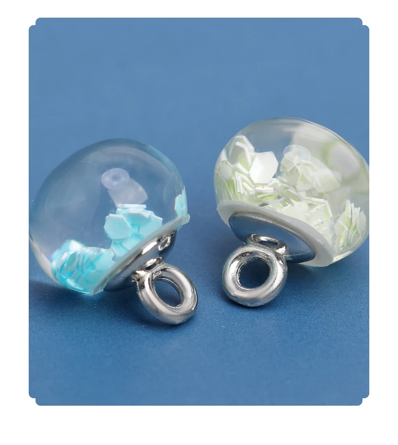 Description Picture 5 of item10pcs Round Resin Buttons Beautiful 10mm Small Round Buttons Transparent Shank Button Cheongsam Accessories