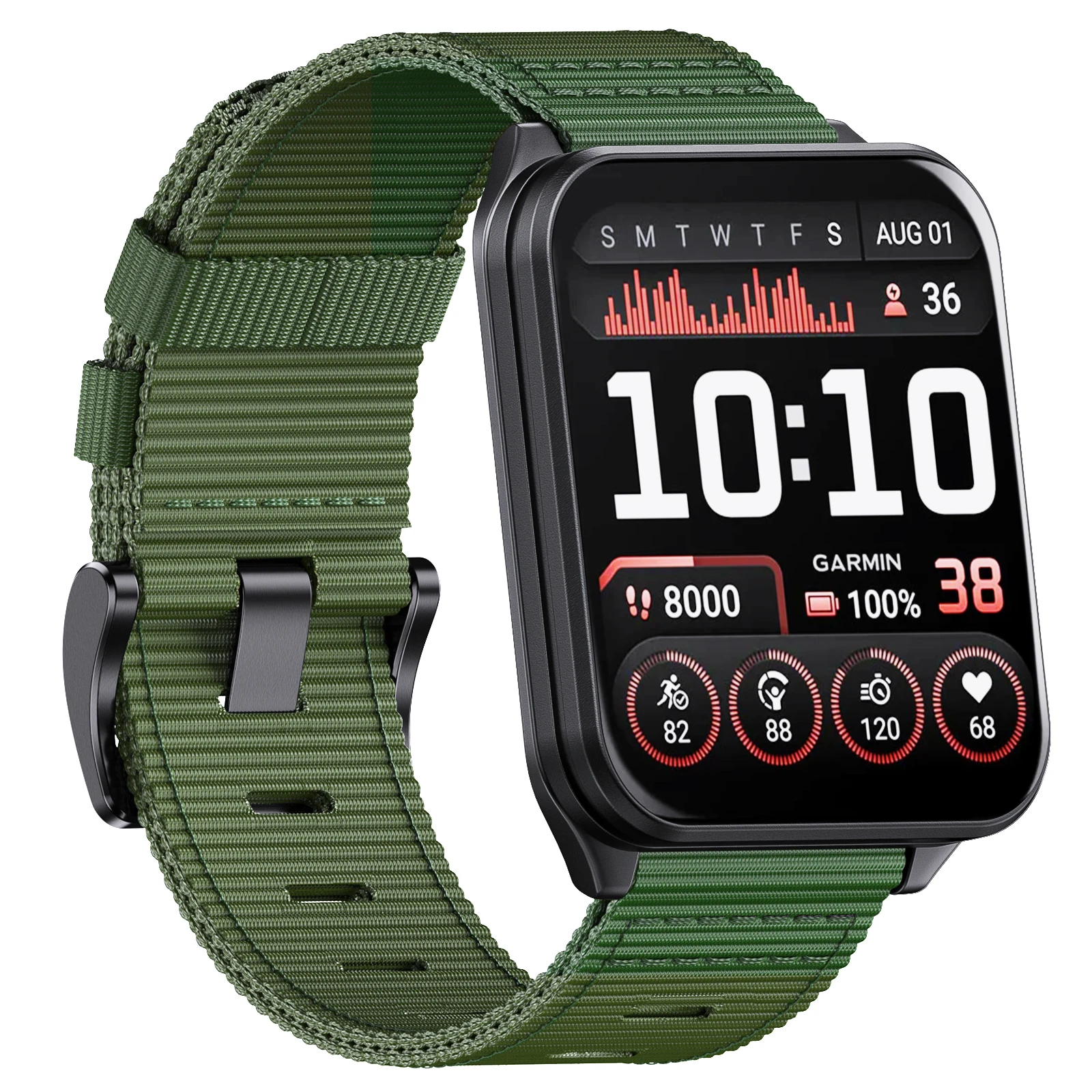 Premium Nylon Watch Strap, 24mm Replacement Band