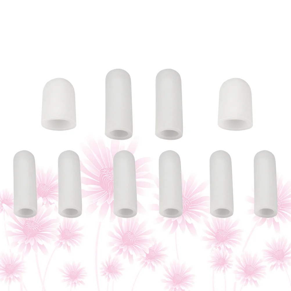 

10pcs Silicone Toe Sleeve Gel Toe Cover Protector for Corn Blisters Pain Relief (1 Pairs Size L + 3 Pairs Size S+ 1 Pairs Size