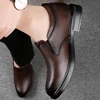 Men Leather Shoes Business Dress Shoes Slip On Invisible Inner Height Increasing Men's Shoes 6/8 CM Wedding Shoes Big Size 36-47 5