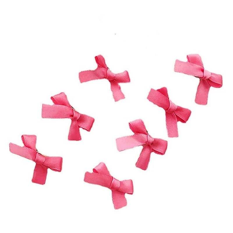 여자를위한 10Pcs 리본 활 헤어 클립 프랑스어 발레 사이드 클립 미끄럼 방지 머리 끈 클립 헤어 바레트 여자 머리 장식