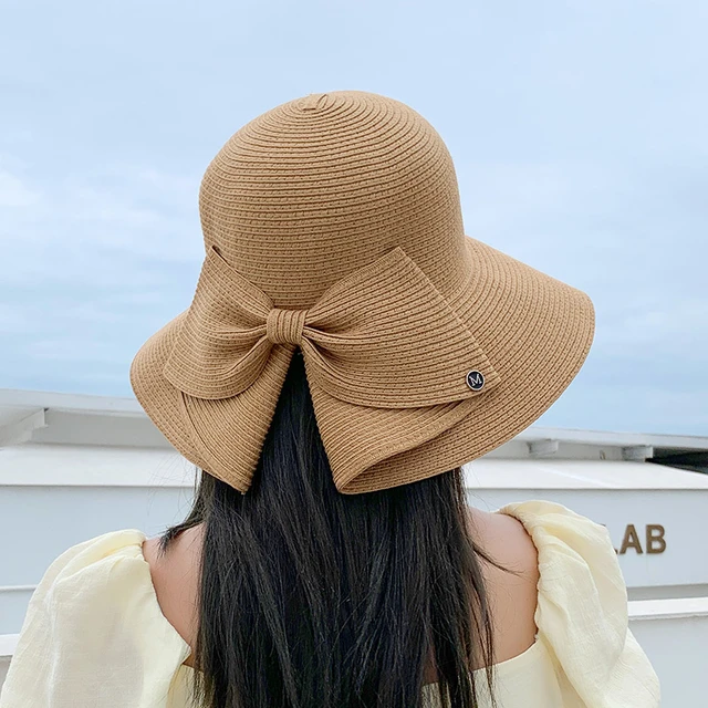 Summer Women's Hepburn Hats Sun Protection Hat Sun Hats Summer Straw Hat  Sun Visor Beach Sun Protection Bucket Hats For Women - Sun Hats - AliExpress