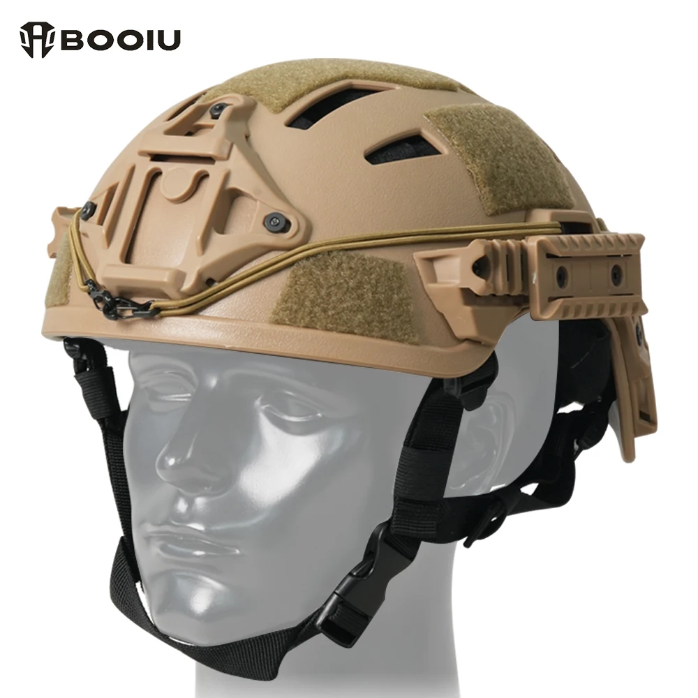 BOOIU casque tactique Paintball casque Airsoft rapide en plein air CS équitation formation casques de Protection pour tour de tête 53-57CM