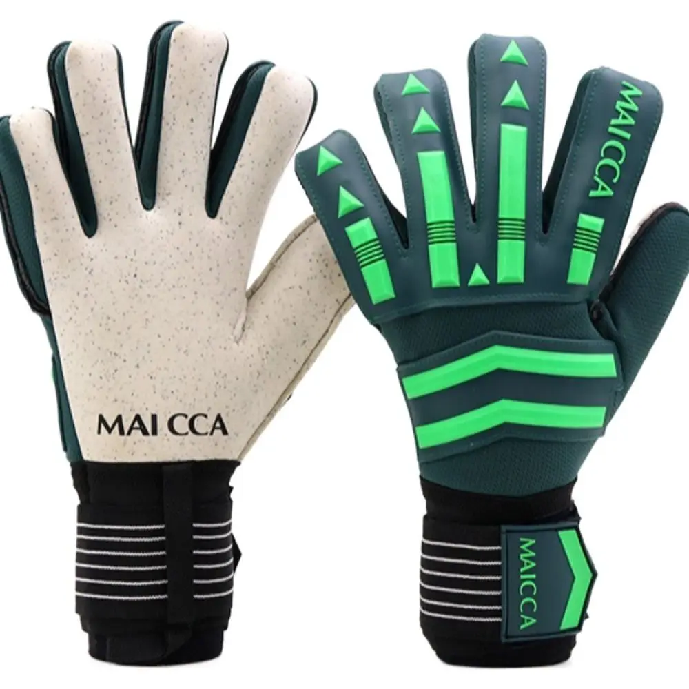 

Wear Resistant Goalie Gloves Cushioning Finger Protection Latex Gloves Anti-Slip Adjustable Soccer Goalkeeper Gloves