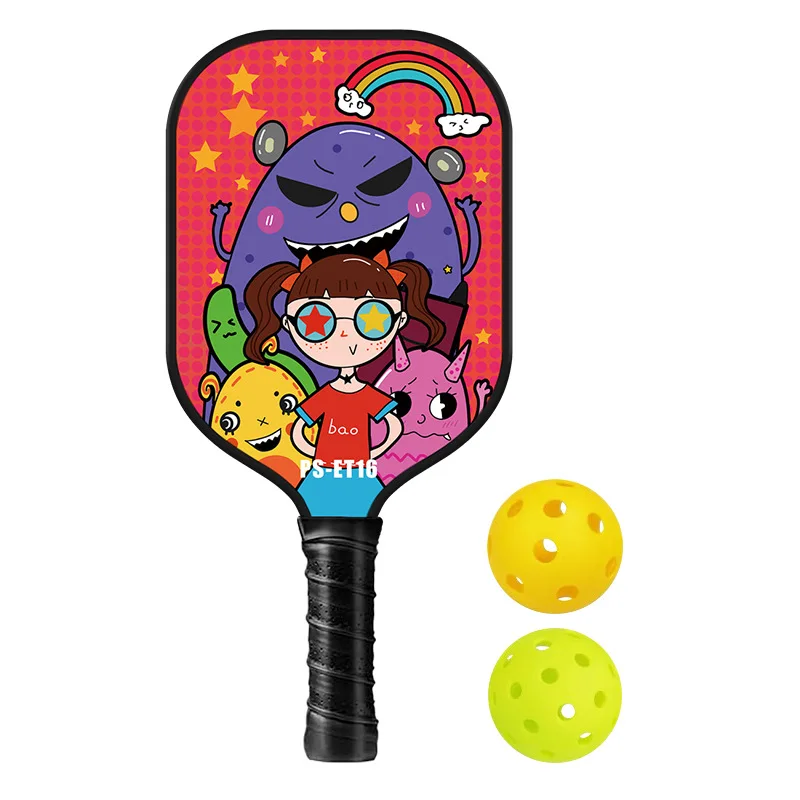 Pickleball Racket Paddle For Kids Fiberglass Paddle School Toy Gift Promotion
