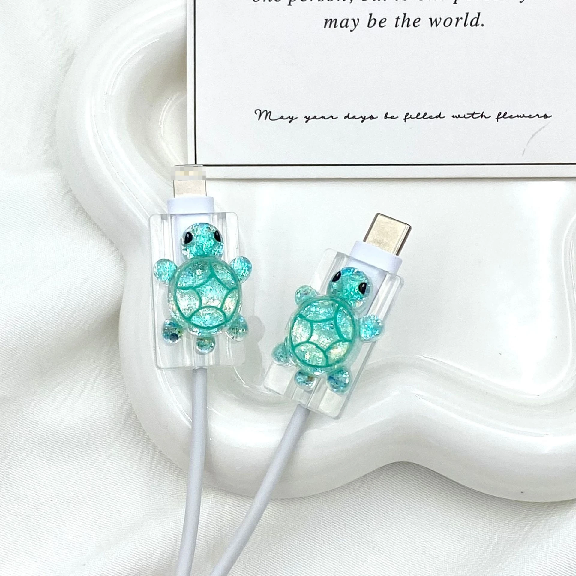 Adorable Turtle Cable Organizer - Cartoon Cord Protector & Kawaii Winder