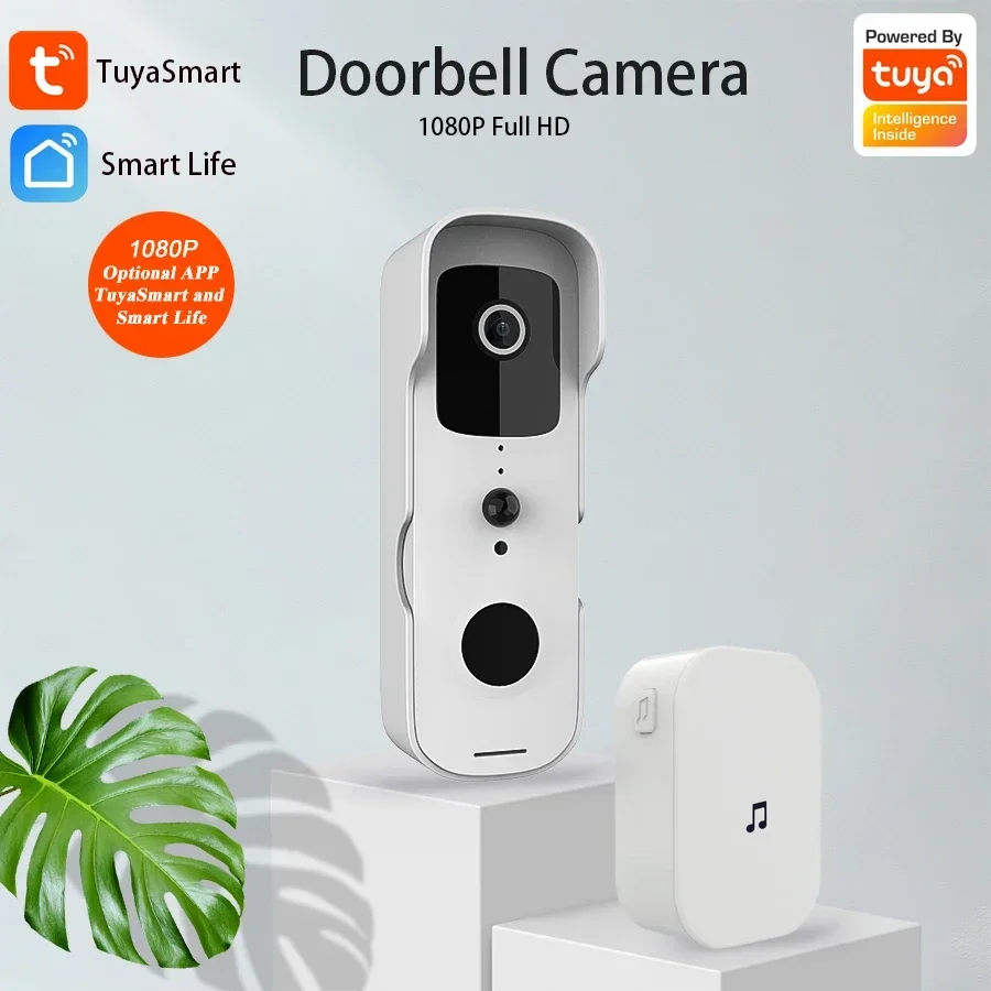 

Tuya Smart Video Doorbell Waterproof Night Vision Home Security 1080P Full HD Camera Digital Visual Intercom WIFI Tuya Door Bell