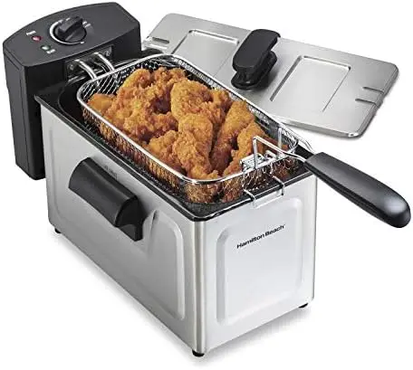 

Professional Style Deep Fryer, Frying Basket with Hooks, 1500 Watts, 3 Liters, Stainless Steel Mini deep fryer Deep fryer Airfr