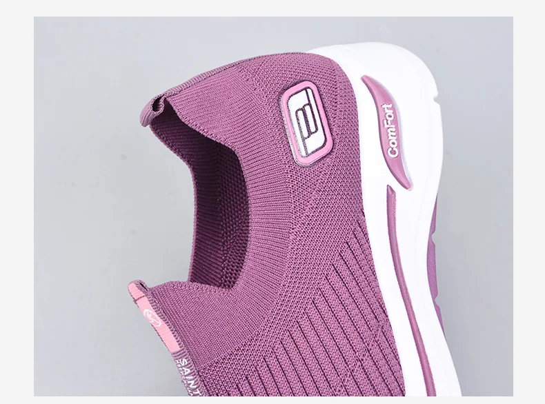 2021 Women Vulcanized Shoes Comfortable Women Sneakers Slip On Flats Breathable Shoes Women Loafers Plus Size 41 Walking Flat