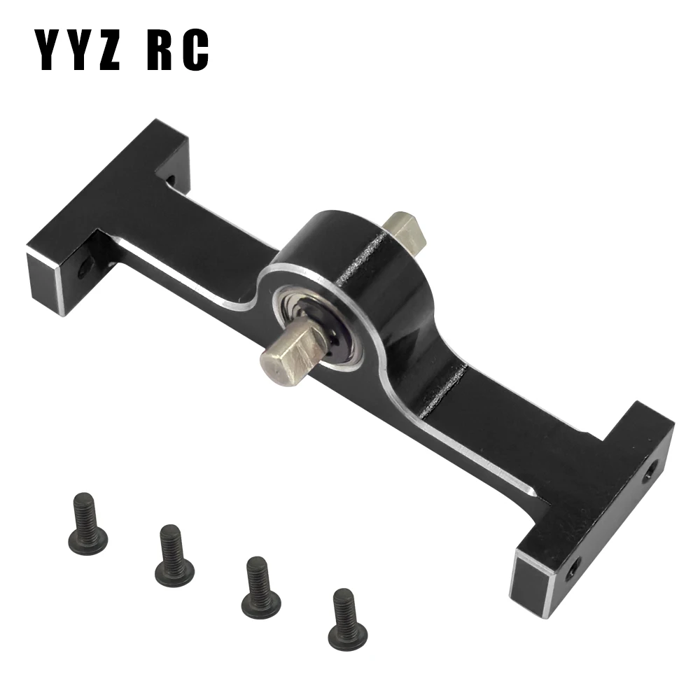 Aluminum Alloy 1/10 Transfer Case 70mm Width 5mm D-Shaped Shaft Metal For Axial Scx10 Upgrade Parts Rc Crawler Car Accessories 5