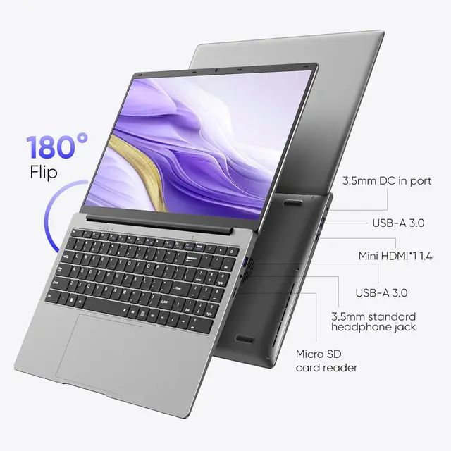 203642-f2d1b3.jpg 2026 14.1" Laptop Computer Intel Atom A3950 Windows 11 Pro Laptops Gaming 1920*1080 HD DDR4 16GB SSD 1TB Portable Notebook PC