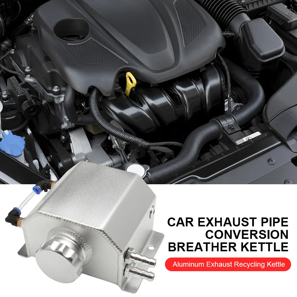 Tanque de retención de dbordamiento Universal para coche, Kit de depósito de refrigerante, accorios plateados para automóvil, 250ml Tanque de retención de dbordamiento Universal para coche, Kit de depósito de refrigerante, accorios plateados para automóvil, 250ml
