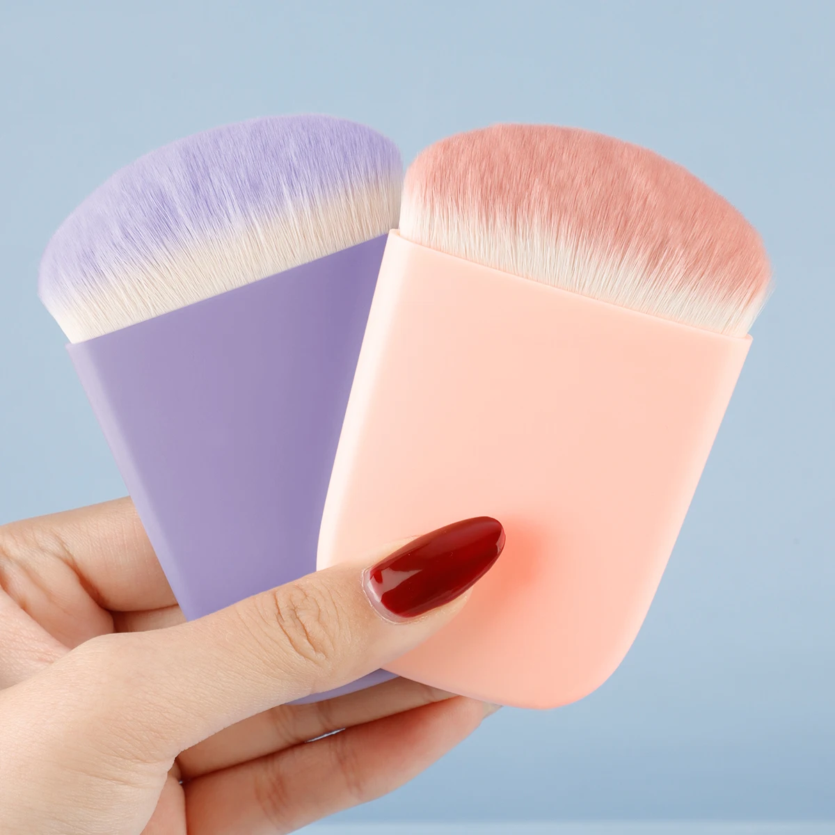 1pcs 블러쉬 브러쉬 렌즈콩 베이스 브러쉬(카톤 메이크업 브러쉬 포함) 귀여운 파우더 메이크업 브러쉬 도구