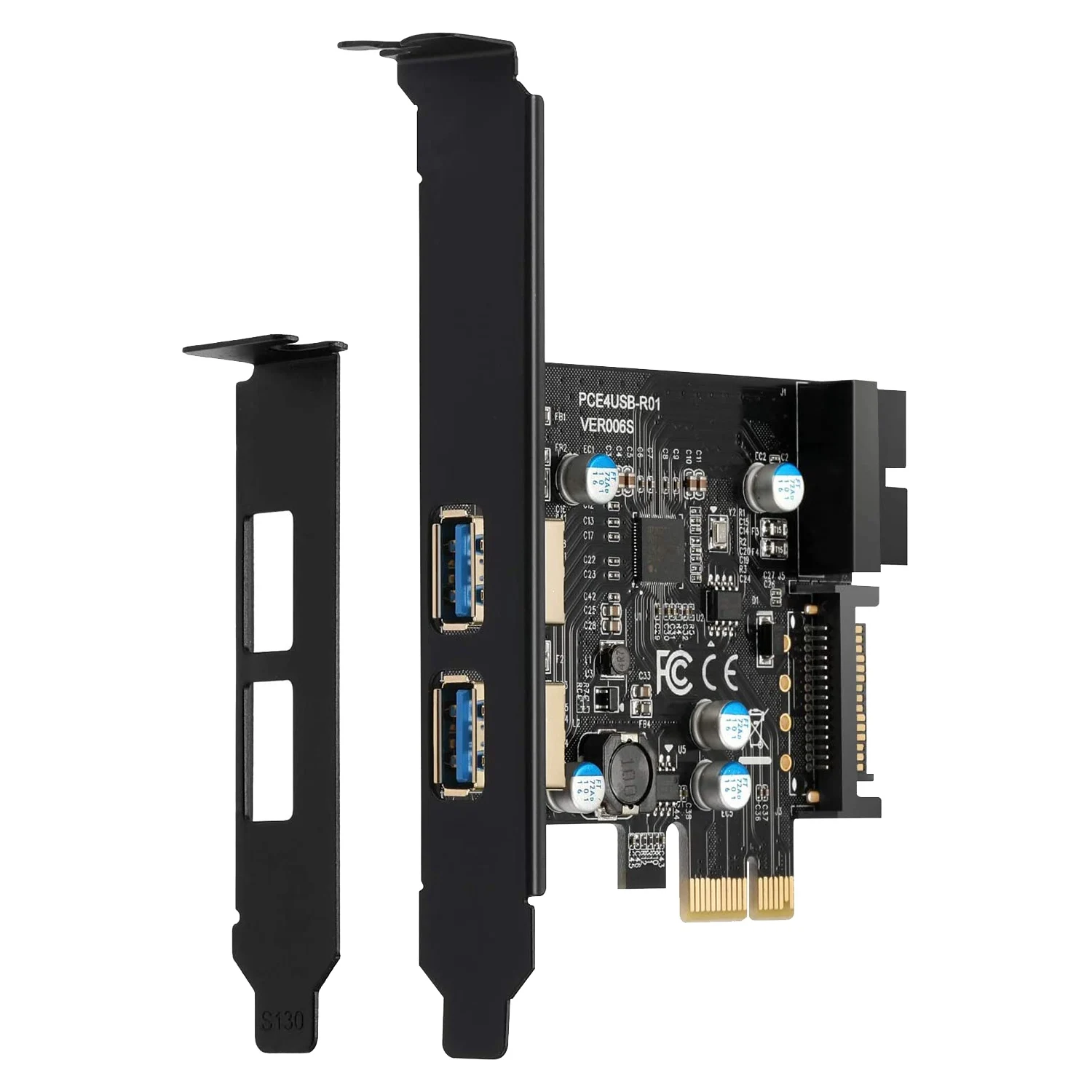 

PCI-E to USB 3.2 Gen 1 Adapter Card, 5Gbps PCI Express (PCIe) Expansion Card Internal USB3.0 Hub PCI Express Card