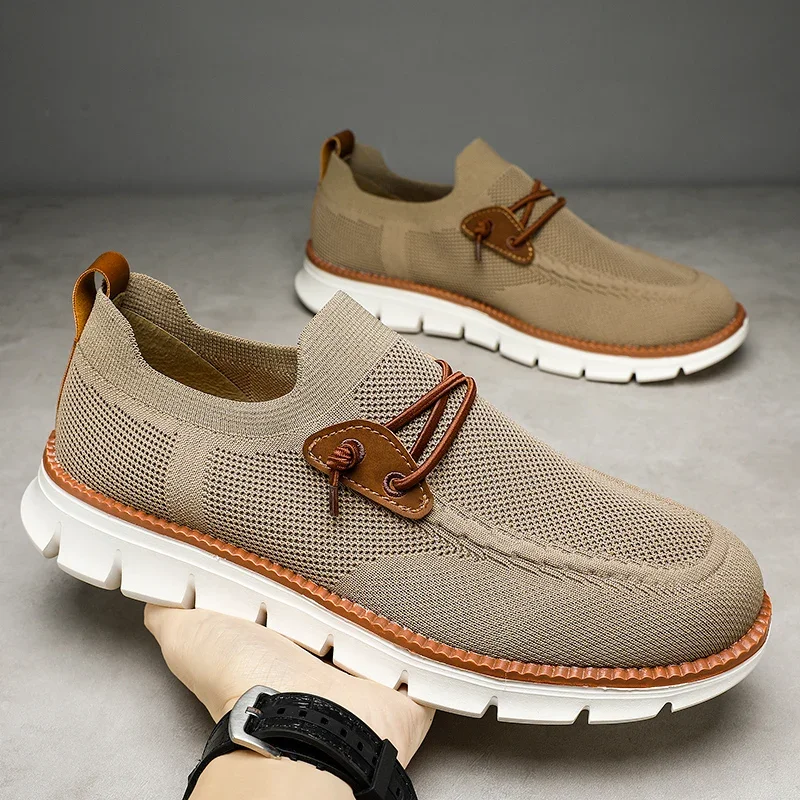Wide Toe Mesh Shoes Men Stylist Casual Sneakers Loafers Summer Breathable Comfortable Plus Big Size 49 50 51 4